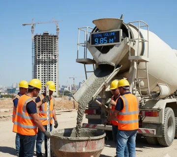 کمیت و اندازه‌گیری حجم بتن