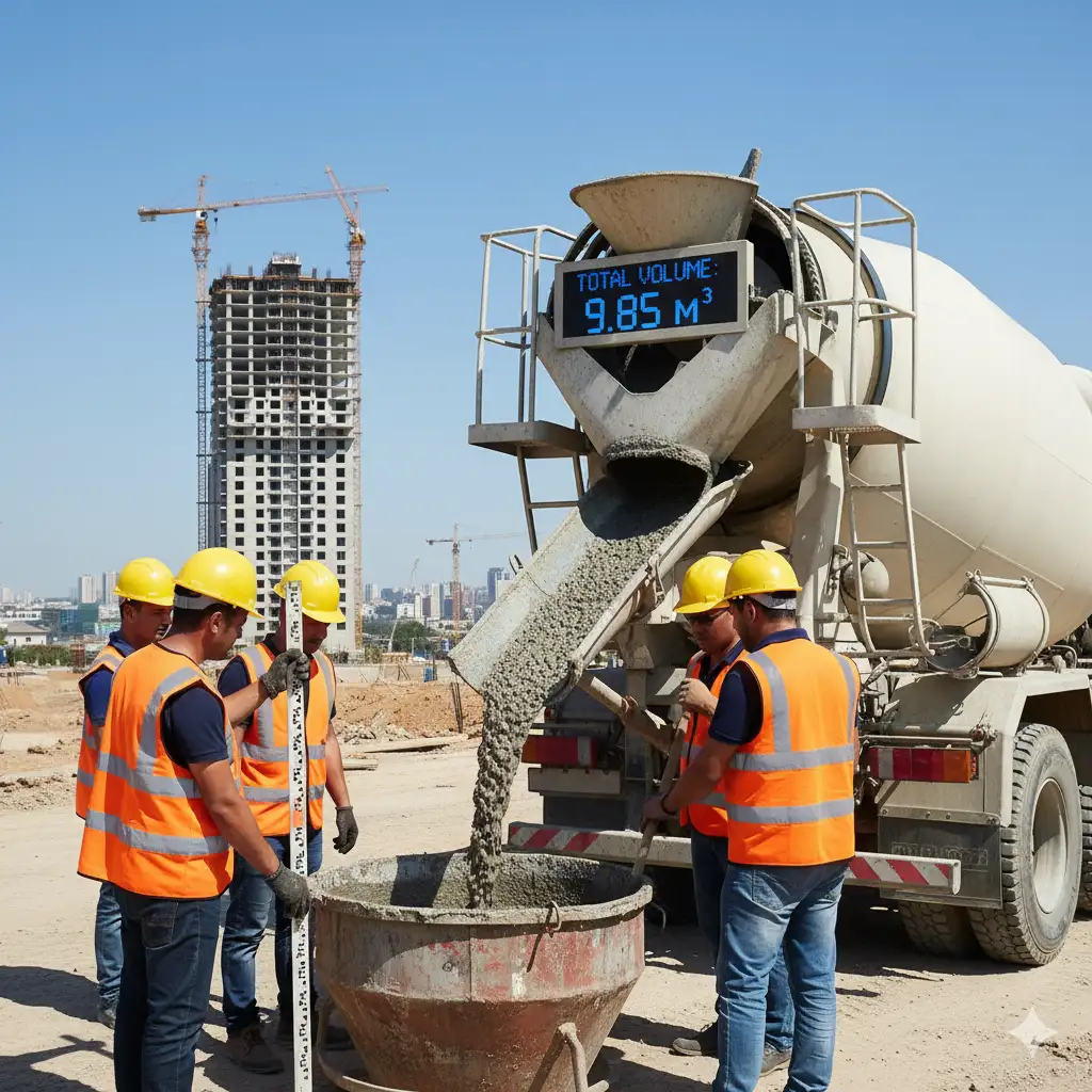 کمیت و اندازه‌گیری حجم بتن
